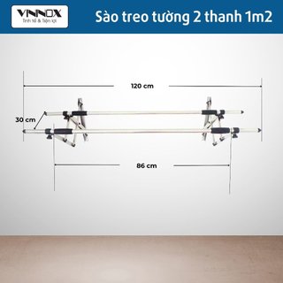 Sào treo tường inox loại 02 thanh