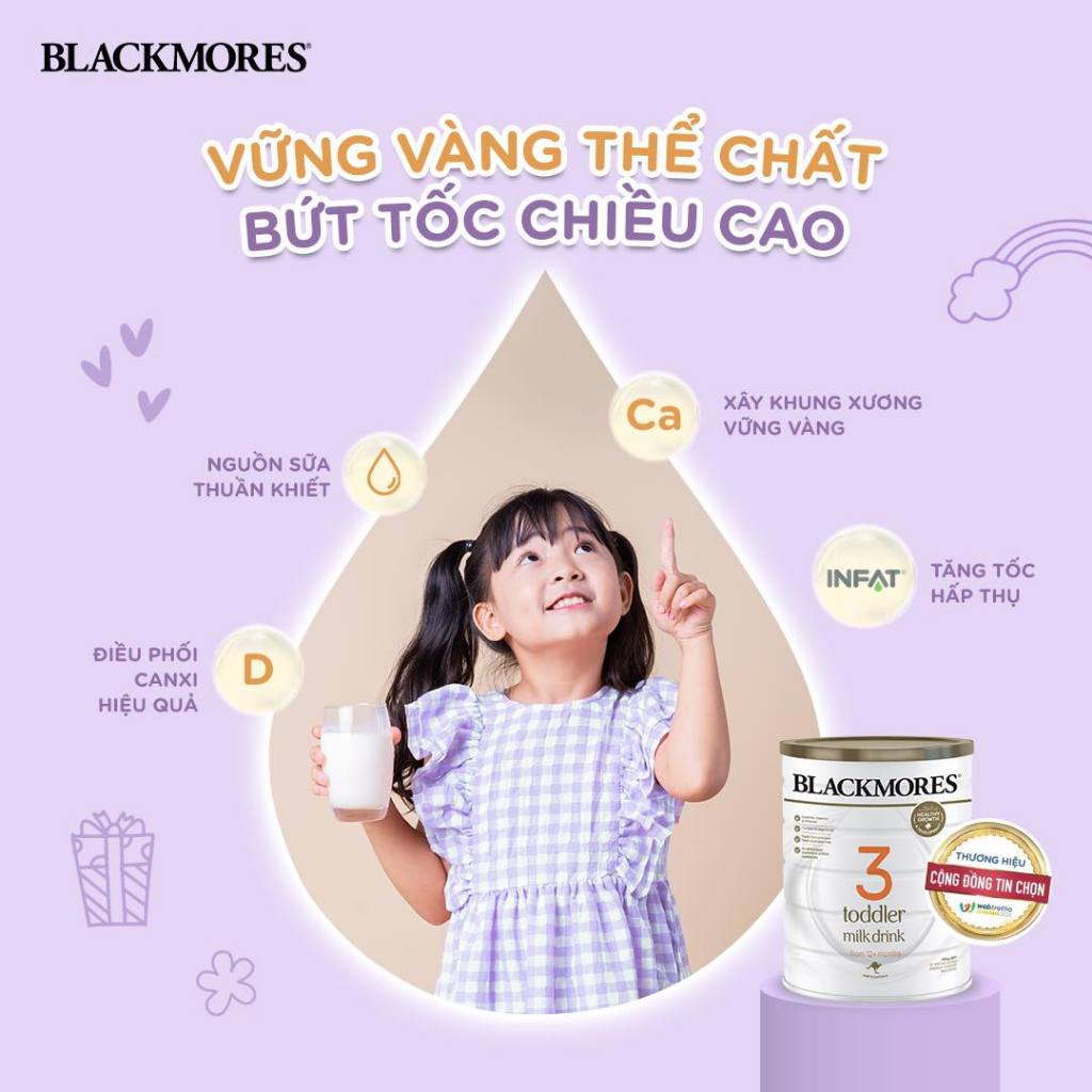 Sữa Blackmores Úc tem Liên Phong đủ số 1,2,3 900g - Childs_Day