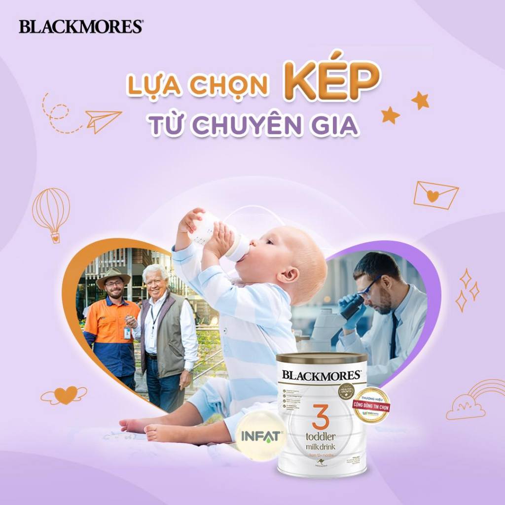 Sữa Blackmores Úc tem Liên Phong đủ số 1,2,3 900g - Childs_Day