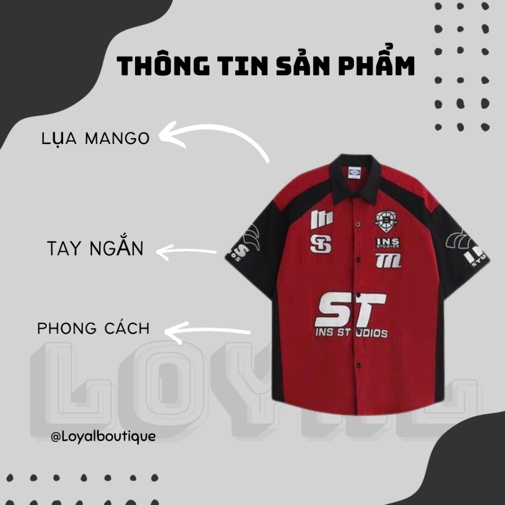 Áo Sơ Mi Ngắn Tay LOYAL ST Streetstyle Cực Cool Phong Cách Ulzzang Cá Tính Trẻ Trung