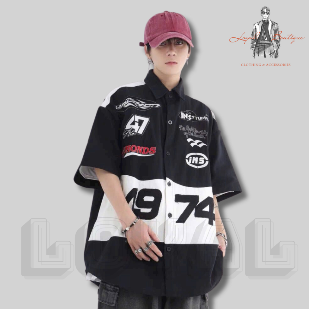 Áo Sơ Mi Ngắn Tay Lụa Mango 1974 Phong Cách Ulzzang Unisex Cá Tính Streetstyle Cực Cool