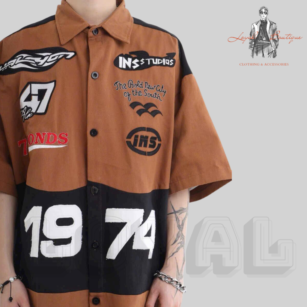 Áo Sơ Mi Ngắn Tay Lụa Mango 1974 Phong Cách Ulzzang Unisex Cá Tính Streetstyle Cực Cool