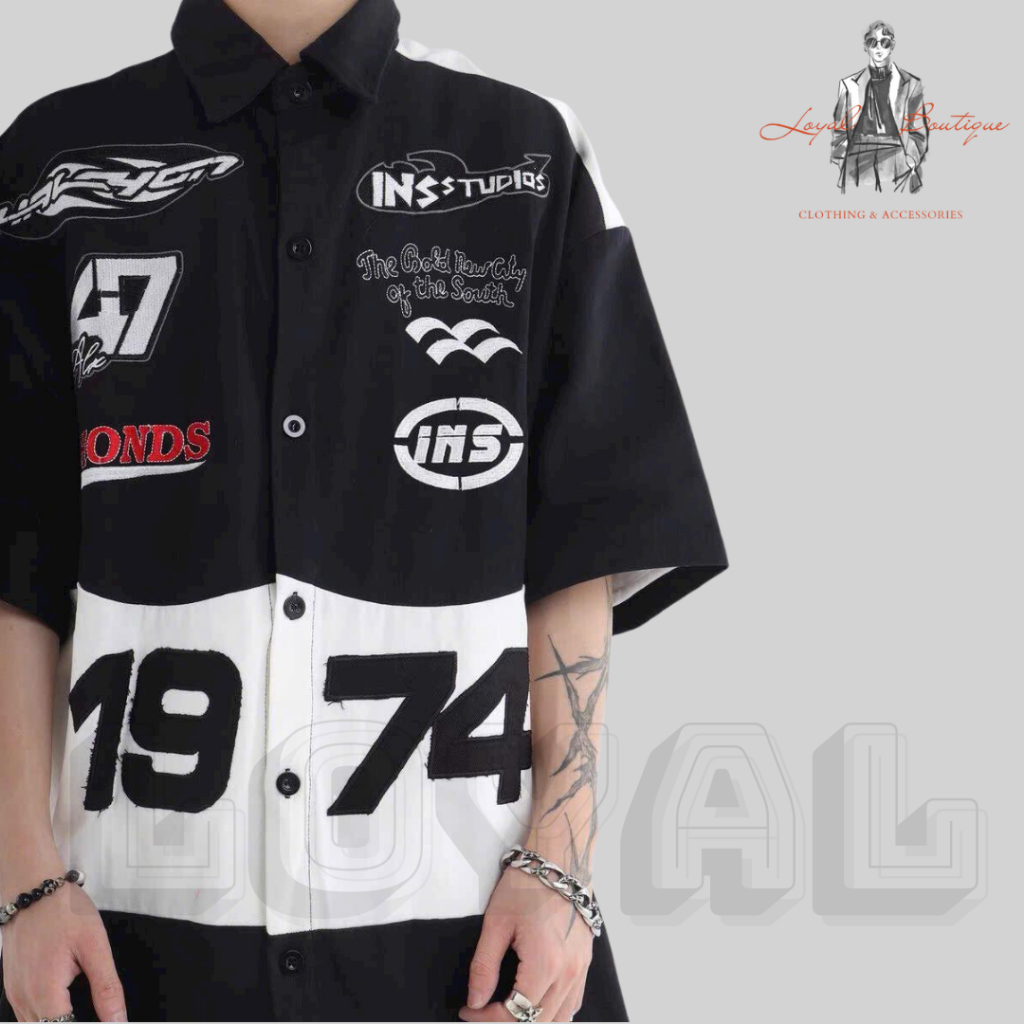 Áo Sơ Mi Ngắn Tay Lụa Mango 1974 Phong Cách Ulzzang Unisex Cá Tính Streetstyle Cực Cool