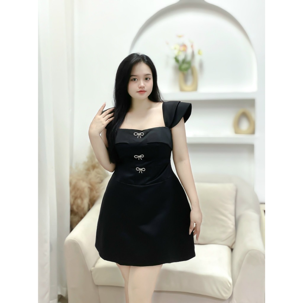 Đầm taffa nơ cúp bigsize