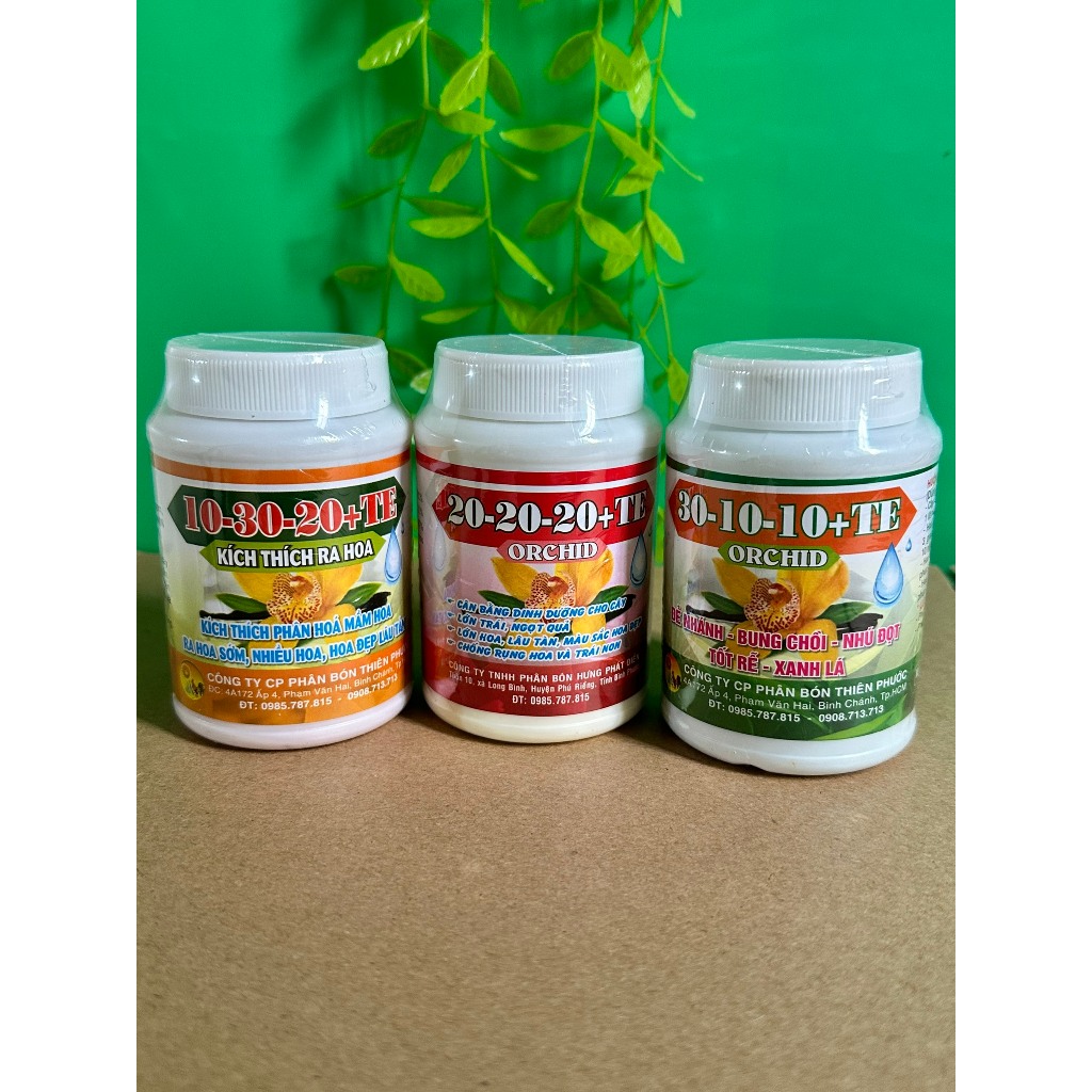 3 lọ phân bón lá growmore 6-30-30; 20-20-20; 30-10-10 cung cấp đủ dinh dưỡng dành cho hoa lan cây cảnh
