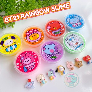 Combo 7 Hộp Rainbow Basic Slime Kèm 7 Charm và Chai Activator - Đồ Chơi chất nhờn ma quái Handmade an toàn