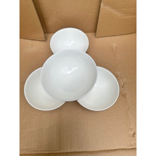 Bộ 4 Chén Sứ (Bát Sứ) Trắng Trơn - Tráng Men Cao Cấp - Chén Sứ, Chén Cơm, Bát Ăn Cơm