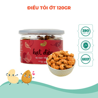 Hạt điều A Cồ vị cay tỏi ớt Bình Phước Faminuts hũ 120 gr