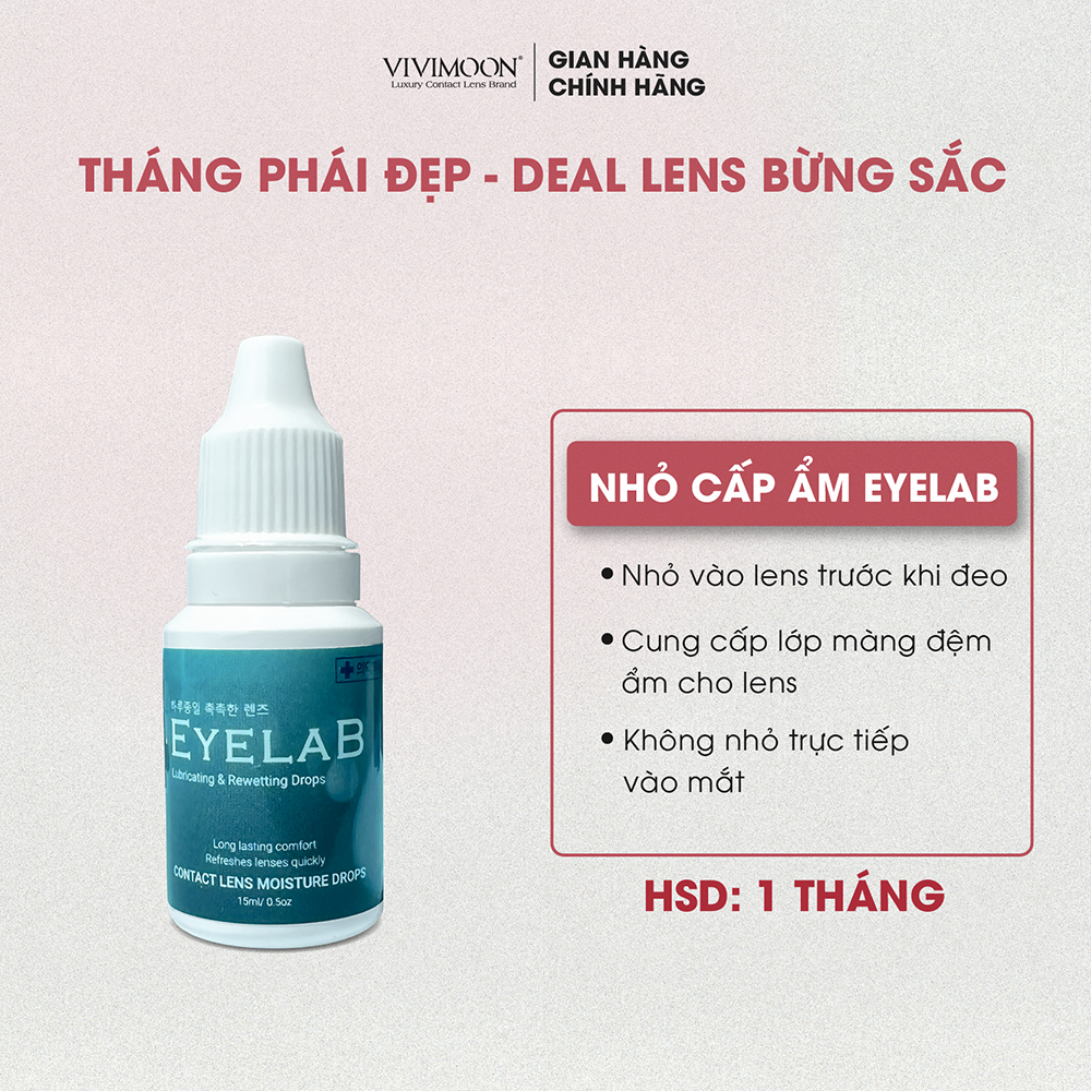 Nước nhỏ kính áp tròng Eyelab VIVIMOON LENS cấp ẩm cho cho lens dung tích 15ml.