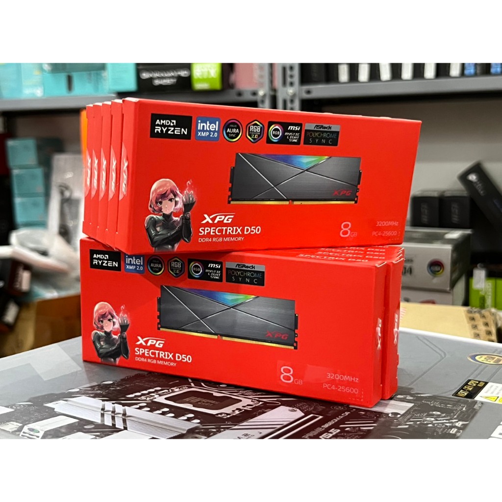 Combo Ram ADATA XPG D50 8G/16G Bus 3200 LED RGB - New - Chính Hãng - BH 60 Tháng