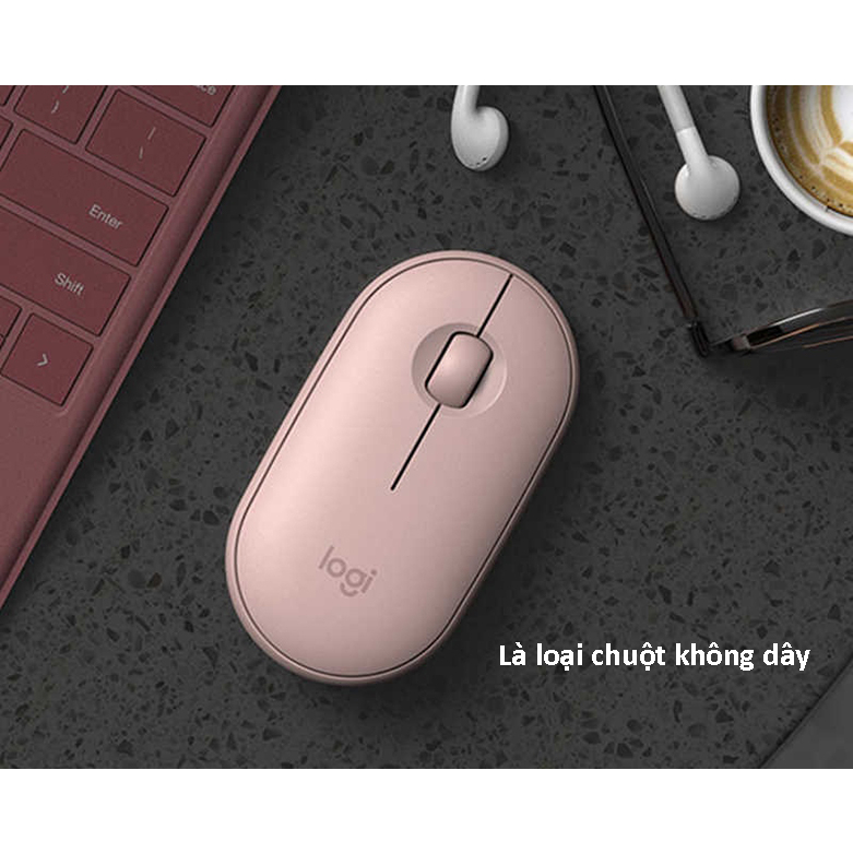 Chuột không dây Logitech Pebble M350, Bluetooth/ USB, nhỏ gọn, giảm ồn, thương hiệu từ Thụy Sĩ - Hàng Chính Hãng