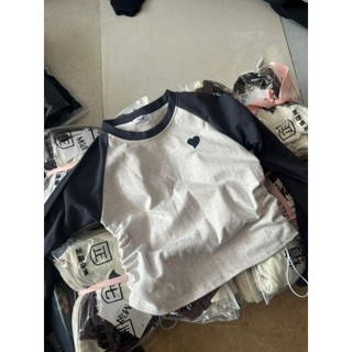 áo thu tim rút eo hông croptop ôm body basic