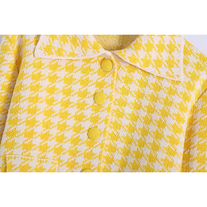 ÁO LEN ÉP MÀU VÀNG DÁNG CROPTOP