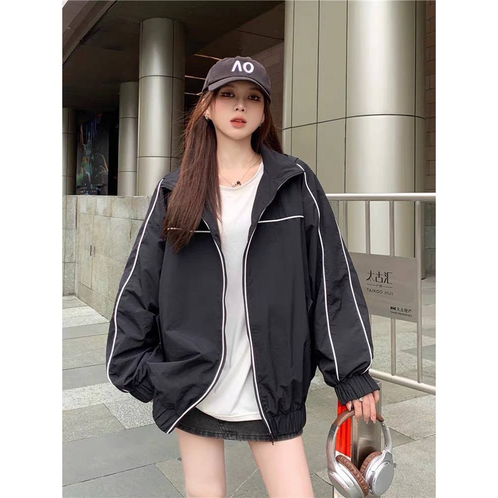 ÁO KHOÁC DÙ NAM NỮ ĐEN PHỐI SỌC TRẮNG CÓ NÓN CÁ TÍNH DỄ THƯƠNG TPP FASHION, CÓ HÌNH THẬT Ở CUỐI