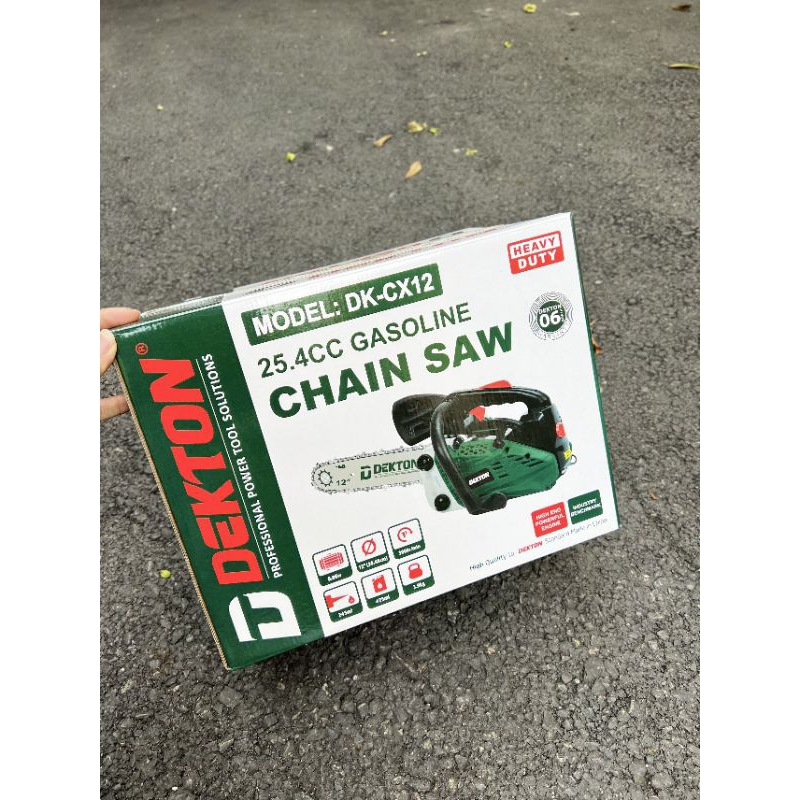 Cưa xích xăng dekton DK-CX12 lam xích dài 30cm, động cơ 2 thì