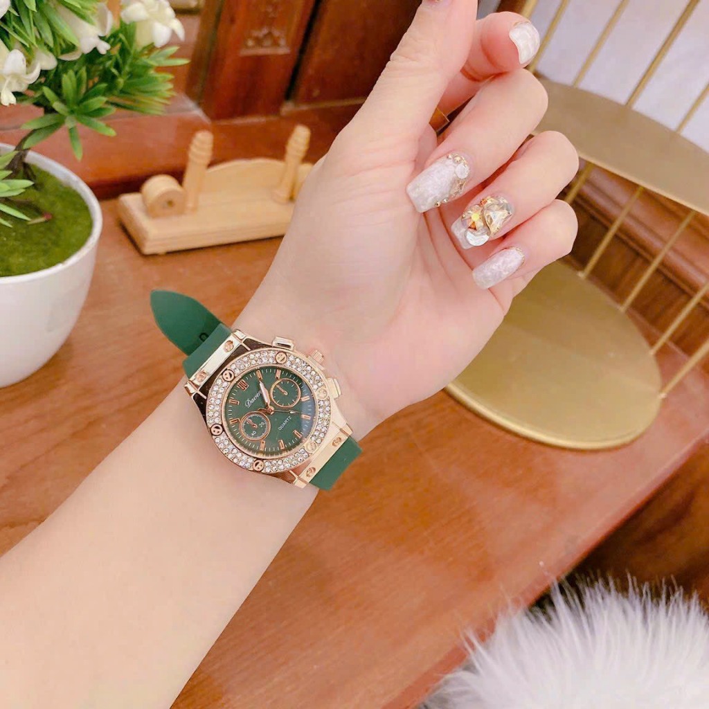 Đồng hồ Nữ Davena cao cấp - dây silicone