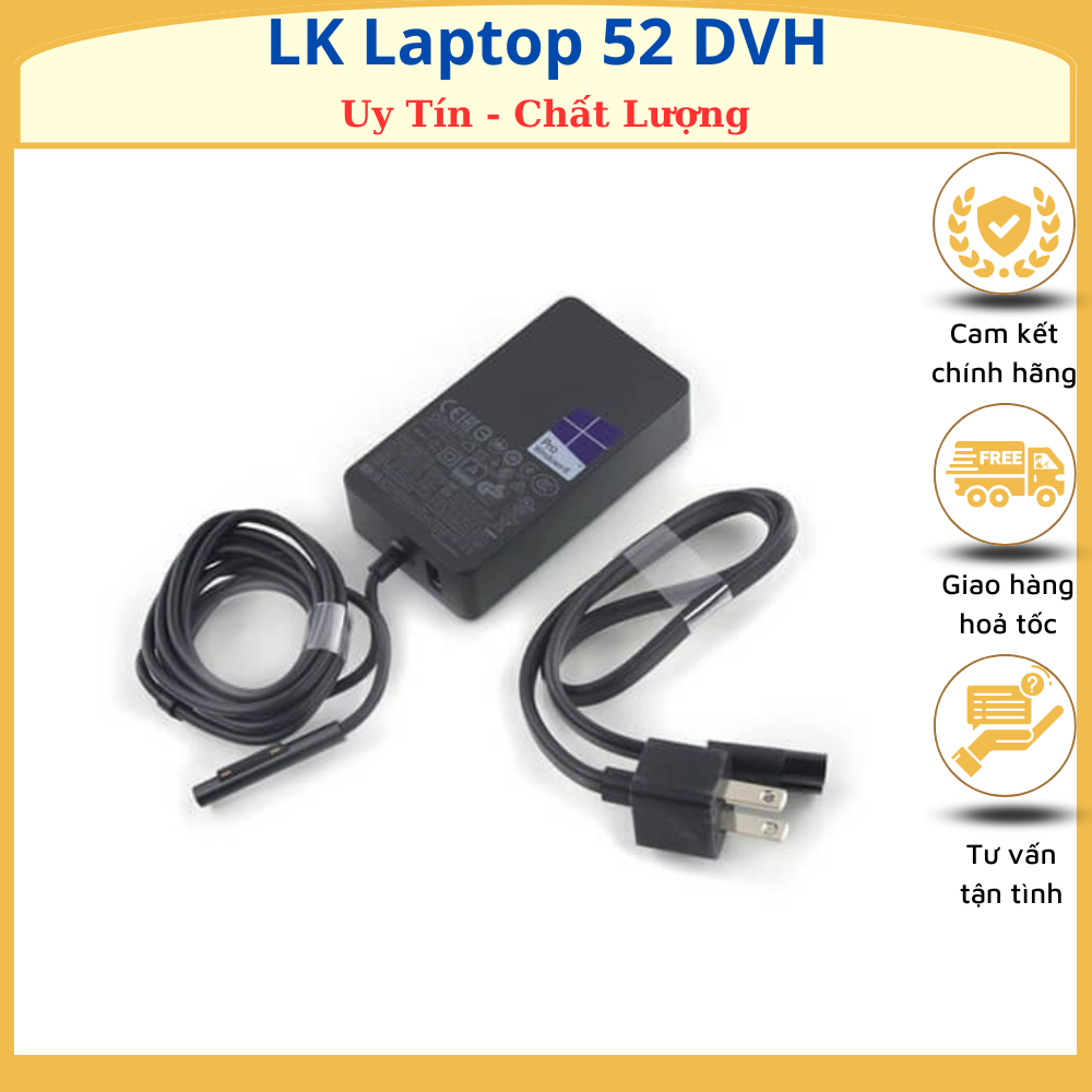Sạc Zin Surface pro 3 4 5 6 7 8 65w 15v 4a surface book surface mới 100%