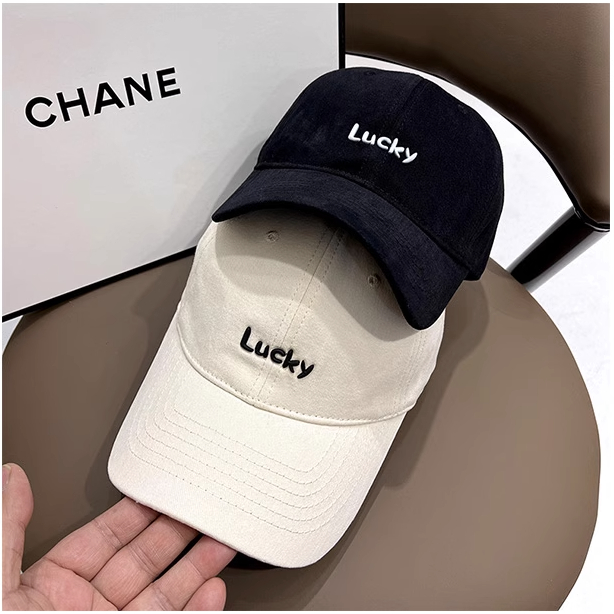 Mũ lưỡi trai nam nữ thêu chữ Lucky , nón lưỡi trai  trẻ trung phong cách unisex form mềm