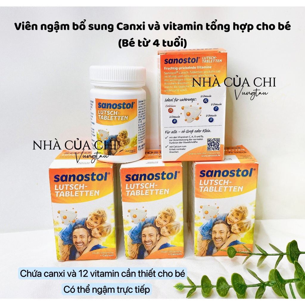 Viên ngậm tổng hợp cho bé Sanostol ( date 09/2024) -hàng Đức