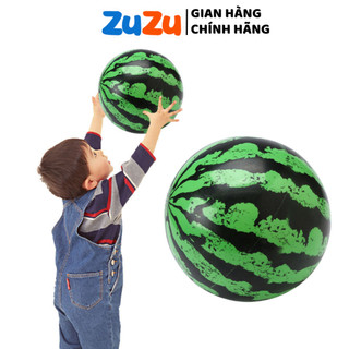 Bóng cao su quả dưa hấu ZuZu, Banh cao su bơm hơi lên được đồ chơi trẻ em, Bóng Đá Cho Bé