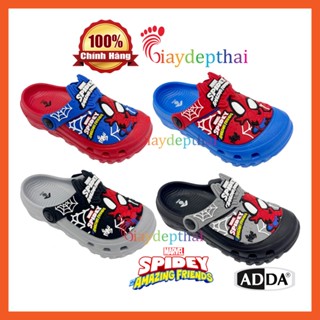 Giày Sục Nhựa Thái Lan bé Trai Siêu Nhân người nhện Adda 57R06 (Fom rộng)