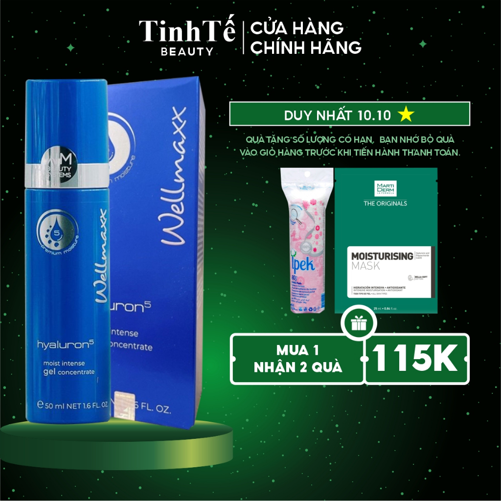 Gel dưỡng ẩm phù hợp cho cả da dầu Wellmaxx Moist Intense Gel Concentrate 75ml (Tinh Tế Beauty)