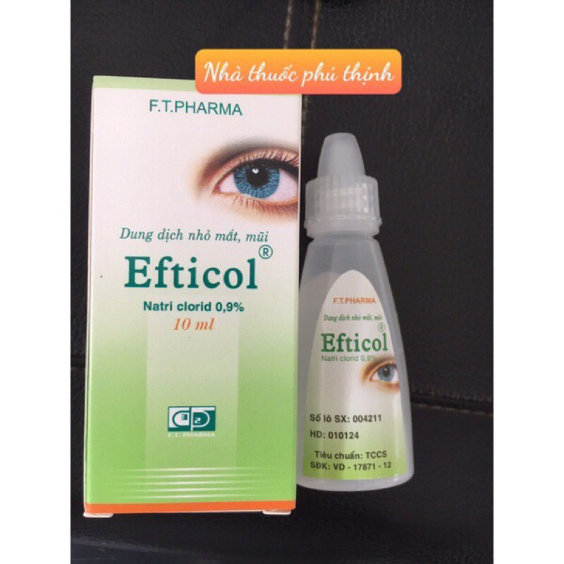 Nhỏ mắt mũi efticol, chai dẹp,hàng bệnh viện
