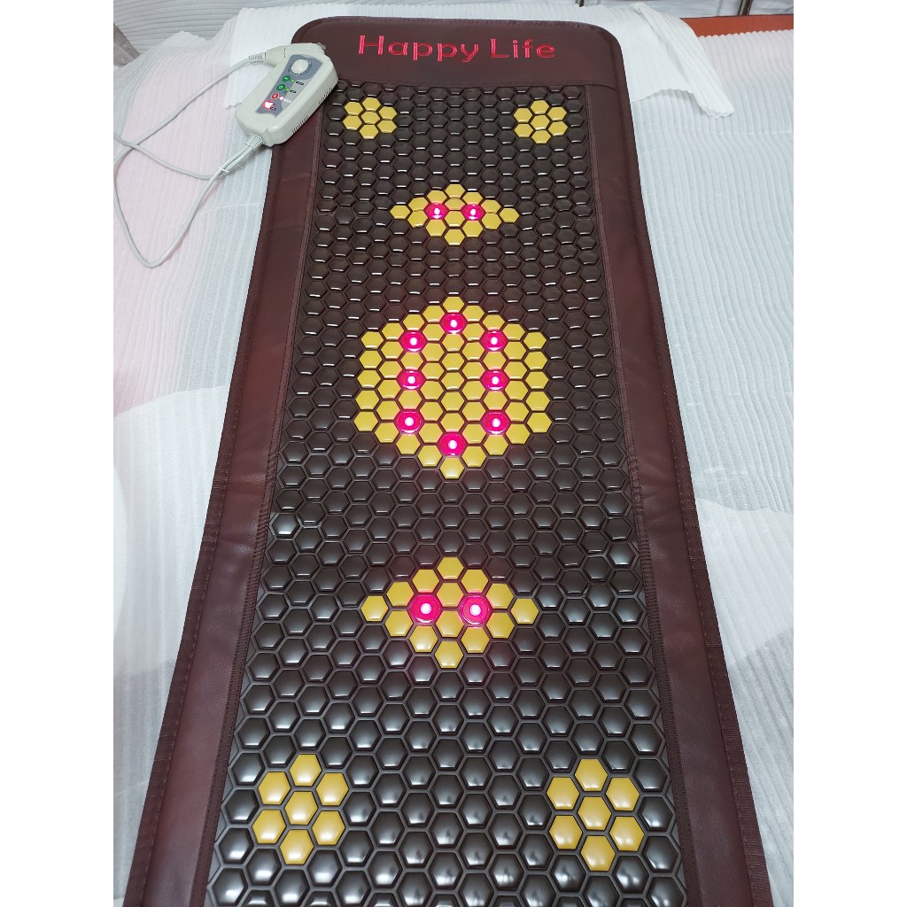 Thảm đá nóng Hàn Quốc HAPPY LIFE 60X150CM với 12 điểm Sóng LASER