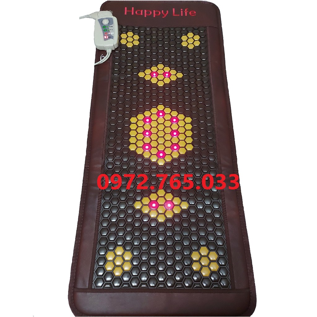 Thảm đá nóng Hàn Quốc HAPPY LIFE 60X150CM với 12 điểm Sóng LASER