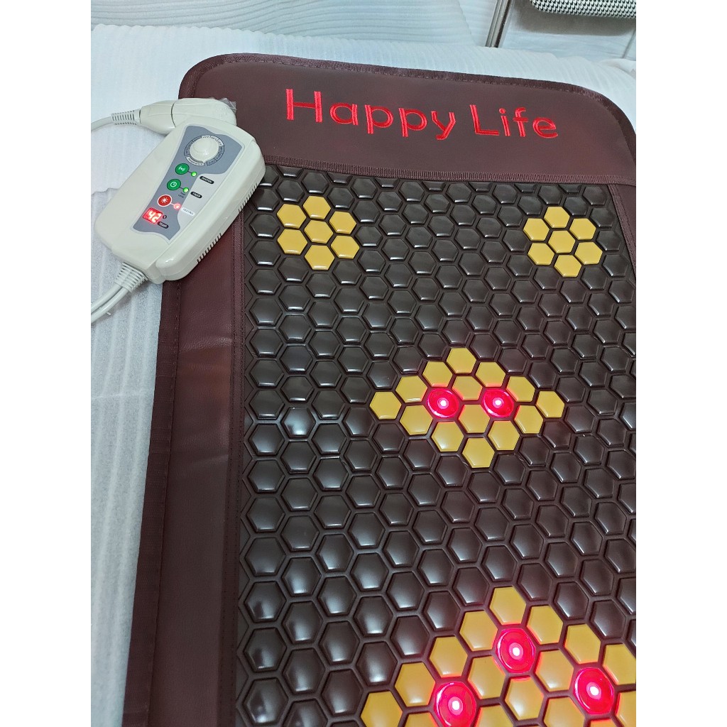 Thảm đá nóng Hàn Quốc HAPPY LIFE 60X150CM với 12 điểm Sóng LASER