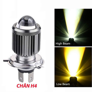 Đèn pha 2 màu chân h4 gắn như zin