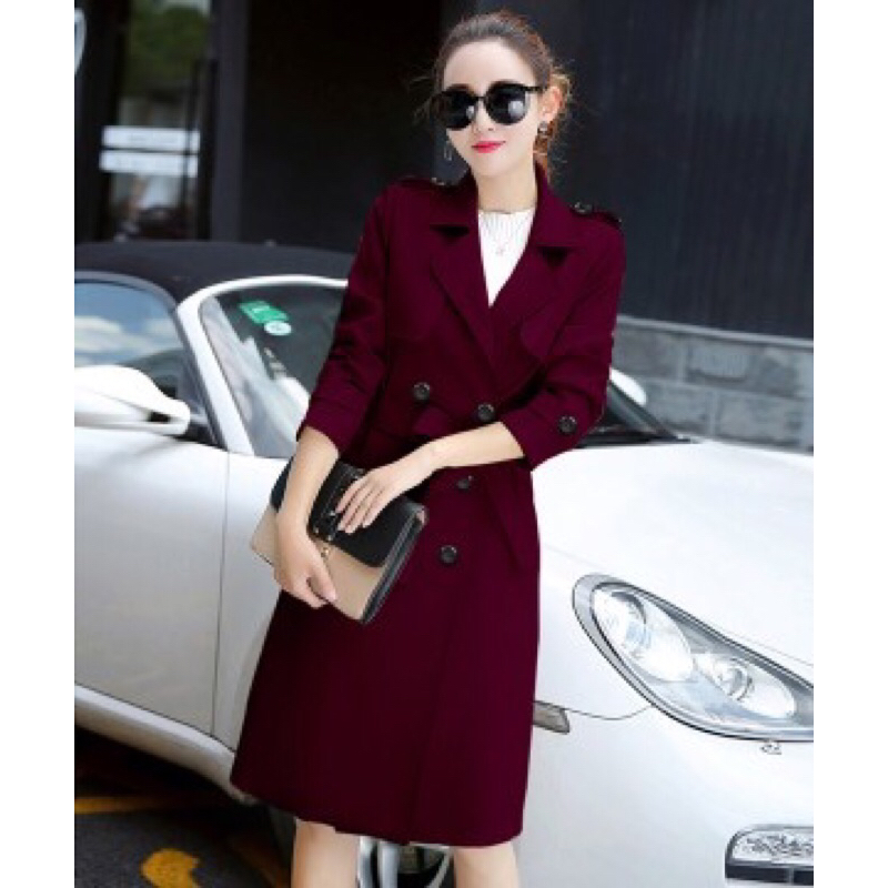 Áo khoác măng tô kaki nữ cao cấp