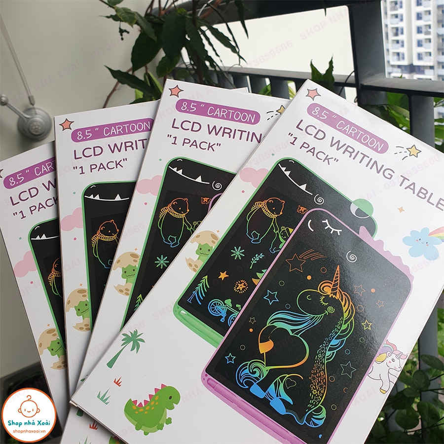 Bảng tự xoá thông minh cho bé, Bảng viết điện tử 12inch, 10inch, 8.5inch Màn hình đa sắc, Bảng vẽ điện tử Shop Nhà Xoài