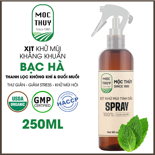 Xịt thơm phòng tinh dầu Sả Chanh Mộc Thủy- 50ml/250ml- đuổi muỗi khử mùi hiệu quả