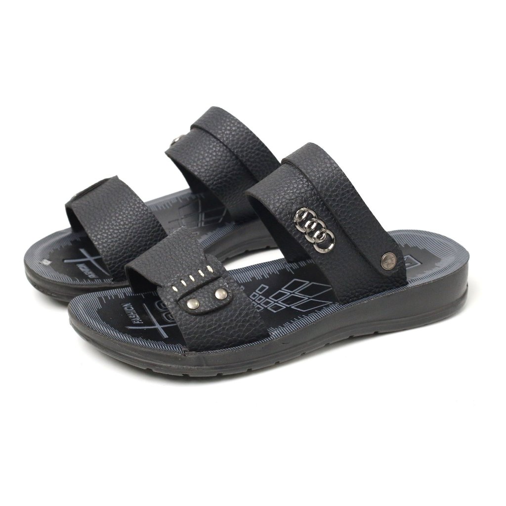 Dép sandal quai da INICHI D1207 đế cao su chắc chắn chống thấm nước