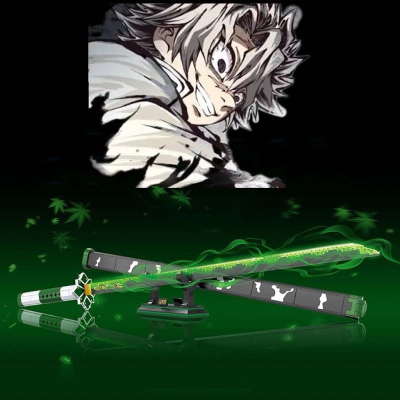 Đồ Chơi Lắp Ráp Lego Mô Hình Thanh Kiếm Sanemi Shinazugawa Của Phong Trụ Trong Kimetsu No Yaiba No.DK1520 Với 710+PCS