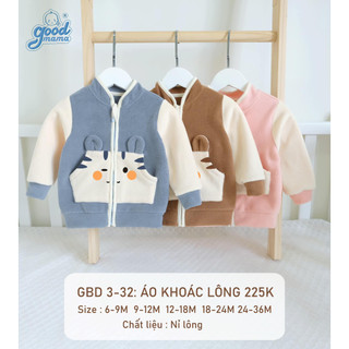 Goodmama - áo khoác nỉ bông cho bé trai bé gái