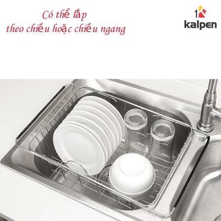 RỔ ÚP CHÉN BÁT INOX 304 để NGANG bồn rửa.
