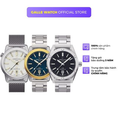 Đồng hồ cơ nam Certina C041.407.19 kính Sapphire sang trọng, dây thép đeo tay cao cấp, chống nước khủng 20ATM