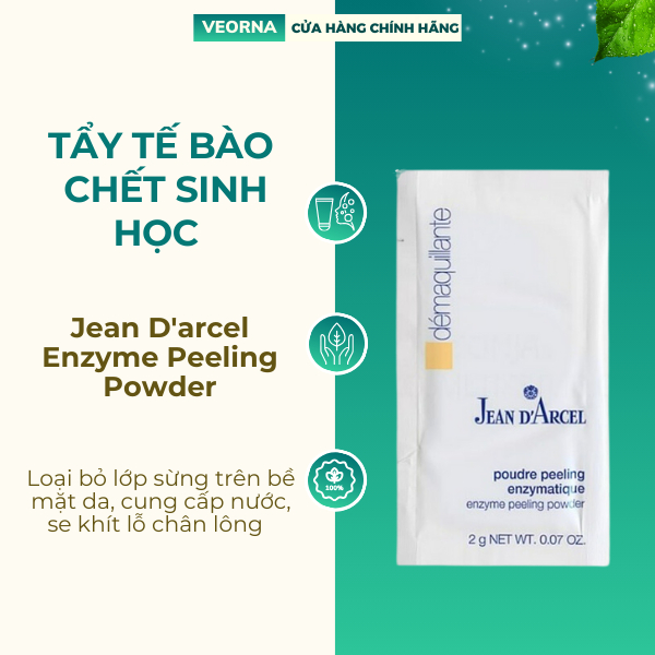 Tẩy Tế Bào Chết Sinh Học Jean D'arcel Enzyme Peeling Powder - Hộp 20 gói x 2g