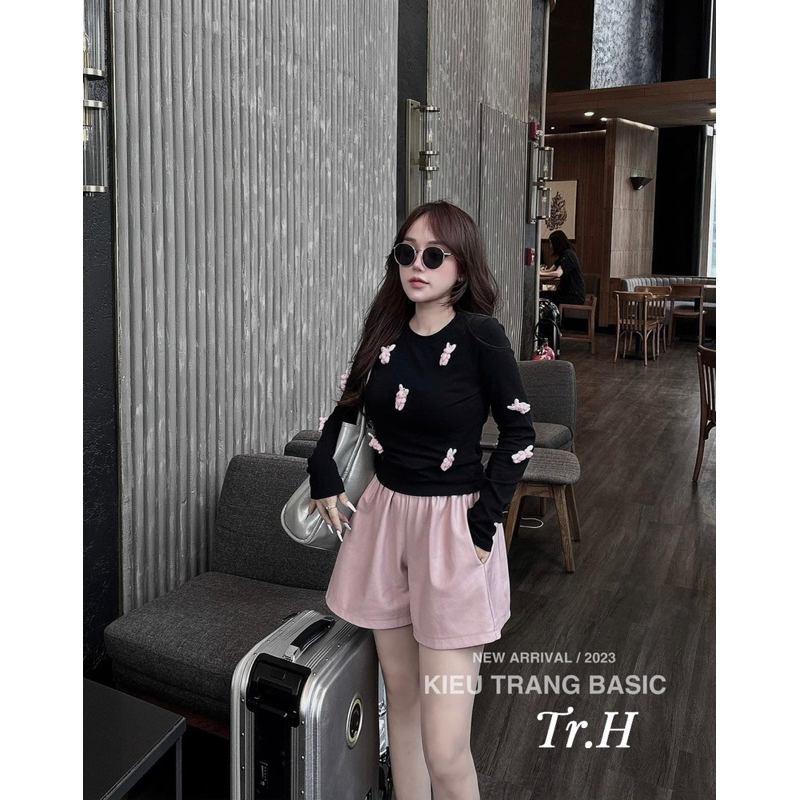 Áo Thun Ôm Thỏ Đính Nổi L1