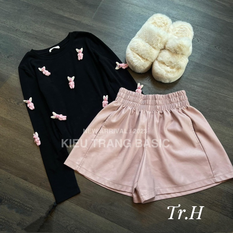 Áo Thun Ôm Thỏ Đính Nổi L1