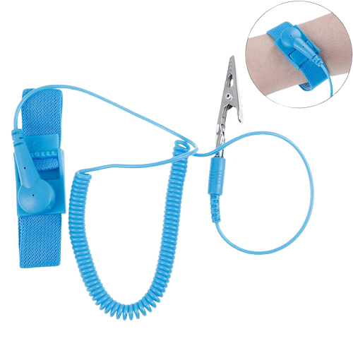 Vòng đeo tay chống tĩnh điện LEKO  màu xanh dương dùng trong phòng sạch chất liệu nhựa PVC và thép