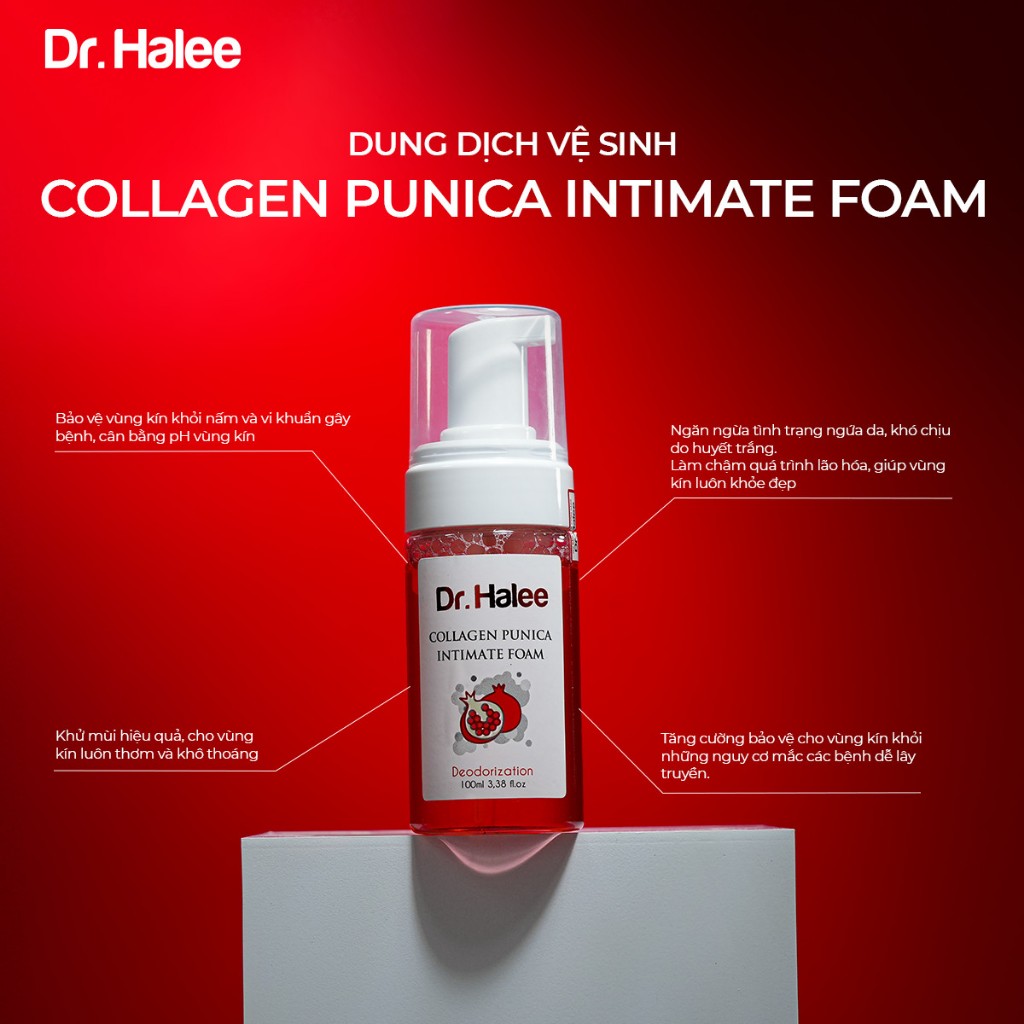 Dung Dịch Vệ Sinh Collagen Lựu Dr.Halee - 100ml