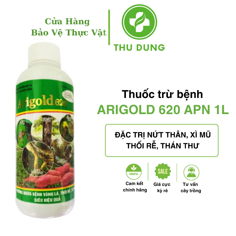 THUỐC TRỪ BỆNH ARIGOLD 620 APN 1L ĐẶC TRỊ NỨT THÂN, XÌ MŨ, THỐI RỄ, THÁN THƯ TRÊN CÁC LOẠI CÂY TRỒNG
