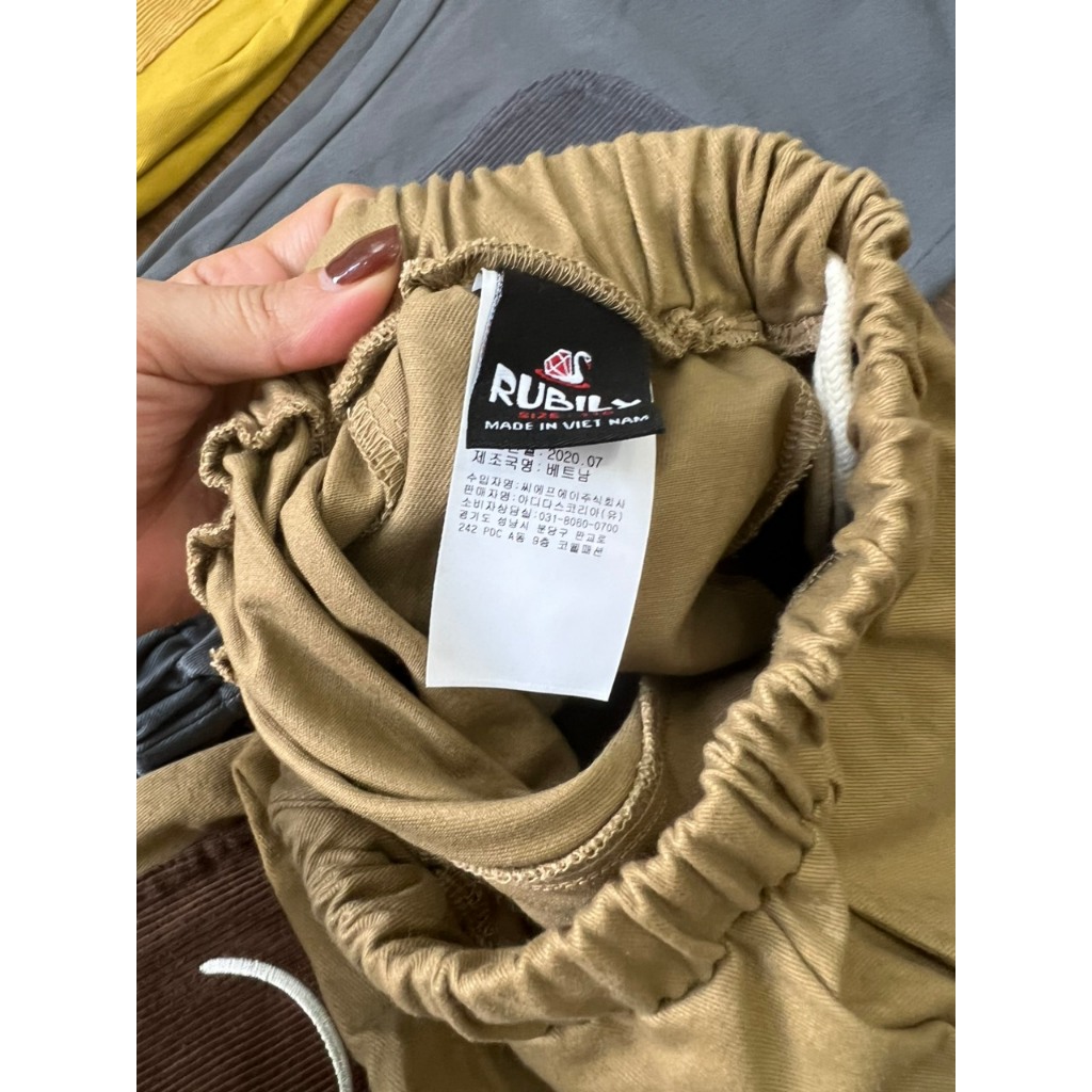 Quần kaki jogger bé trai lưng thun gối táp hình mặt cười , hàng VNXK Hàn