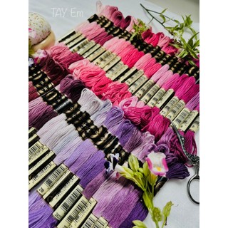 [CHỈ THÊU AIRO] Set 50 Màu Chỉ Thêu Airo Tone Tím