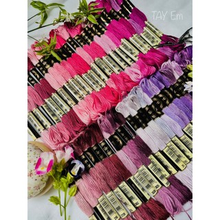 [CHỈ THÊU AIRO] Set 50 Màu Chỉ Thêu Airo Tone Tím