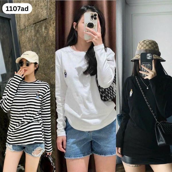 Áo Thun Dài Tay Thu Đông Hàng Quảng Châu Loại 1 1107AD