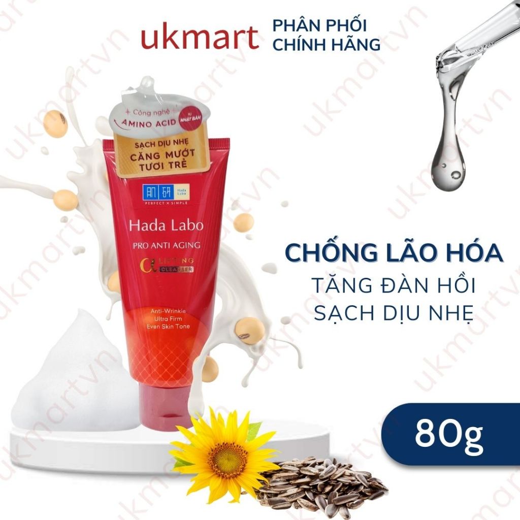 Kem Rửa Mặt Dưỡng Ẩm Hada Labo Advanced Nourish Hyaluronic Acid Cleanser 80gr